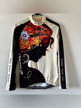 Nuckily Full Zip Over Your Mind Floral cycling Biking jacket Women’s Medium